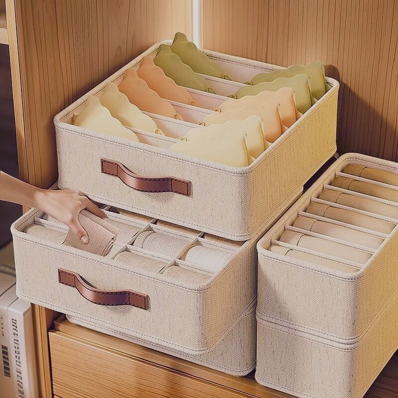 Organisateur de tiroirs pour sous-vêtements avec compartiments pour soutiens-gorge, chaussettes et accessoires