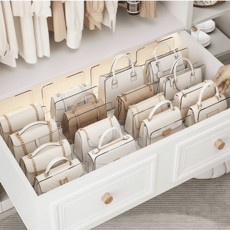 Organiseur de garde-robe en acrylique multi-grilles